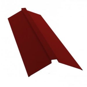 Планка конька плоского 115х30х115 0,45 PE с пленкой RAL 3011 коричнево-красный