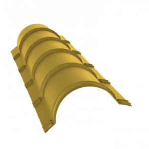 Планка конька полукруглого 0,45 PE с пленкой RAL 1018 цинково-желтый